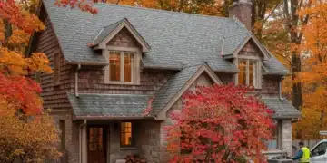 Fall Home Maintenance 2026: 3 Critical Tasks to Complete Before November, Preventing $500 in Repairs (PRACTICAL SOLUTIONS, FINANCIAL IMPACT) Autumn house with clean gutters and a professional checking the HVAC system, symbolizing fall home preparation.