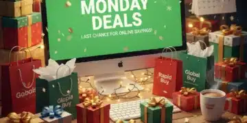 Green Monday 2026 online shopping deals with holiday gifts and a 25% off sign