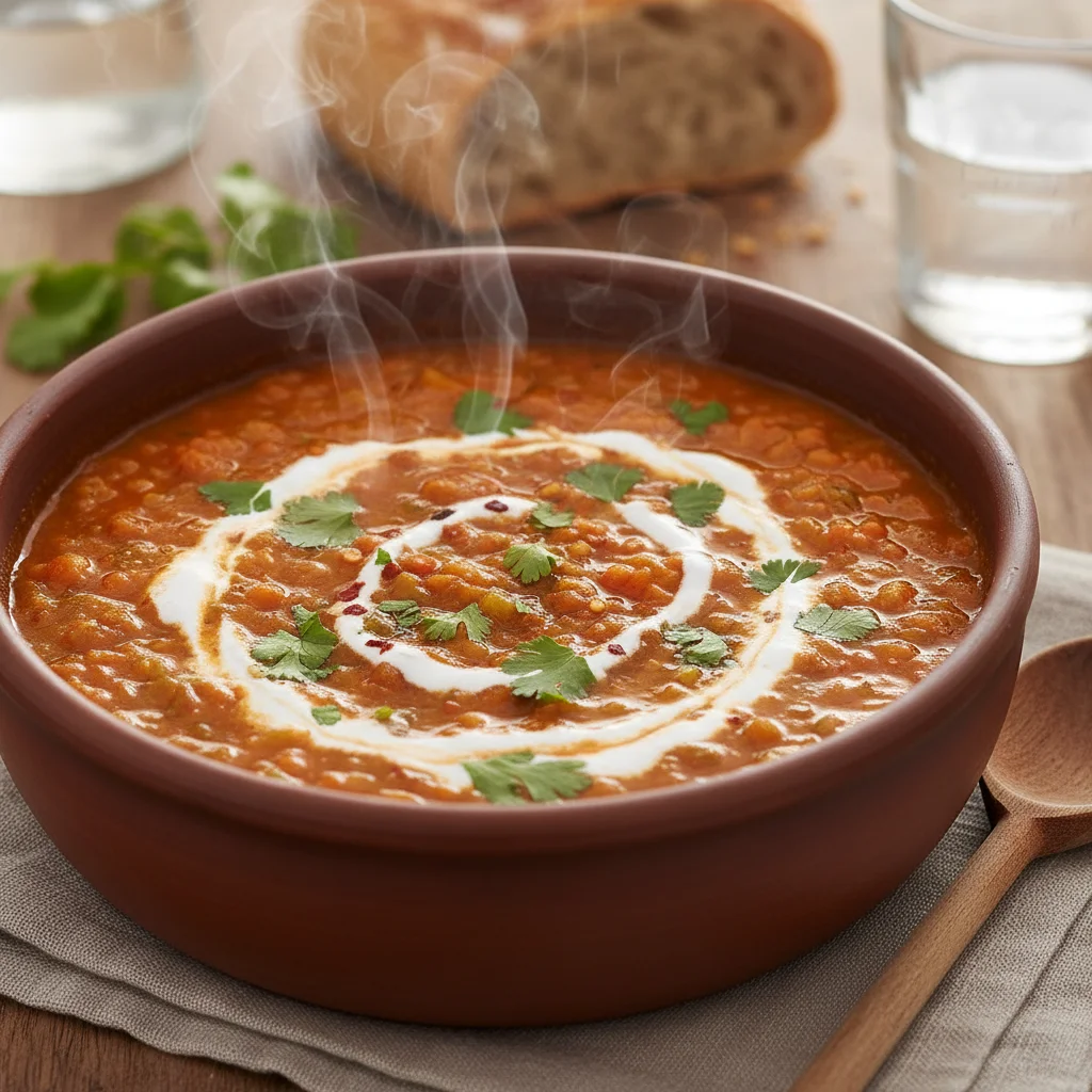 Hearty and nutritious lentil soup, a perfect plant-based meal.