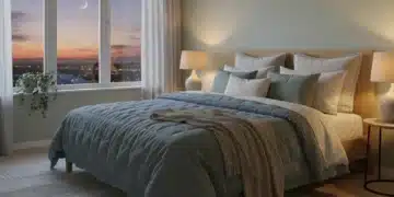 Unlock Better Sleep: Simple Solutions for Restful Nights Peaceful bedroom at dusk, inviting restful sleep