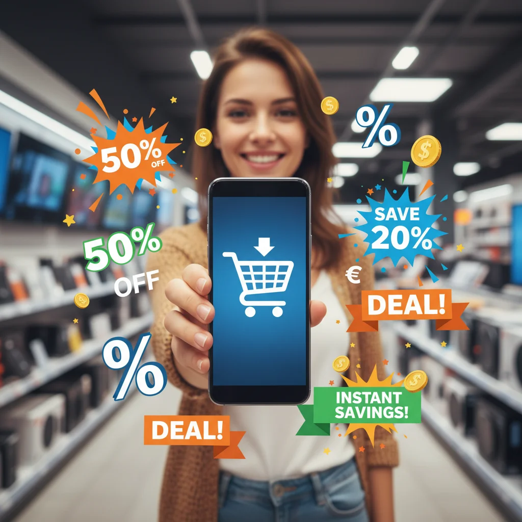 Smart shopper finding great deals on a new smartphone in October