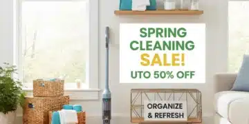 Spring Cleaning Sales 2026: Essential Tools & Organizers - 25% Off This March! Spring cleaning tools and organizers neatly arranged in a sunny living room.