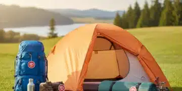 Early Access Summer Clearance: 30% Off Outdoor Gear 2026 Collection of premium outdoor gear on grass, signifying summer clearance savings